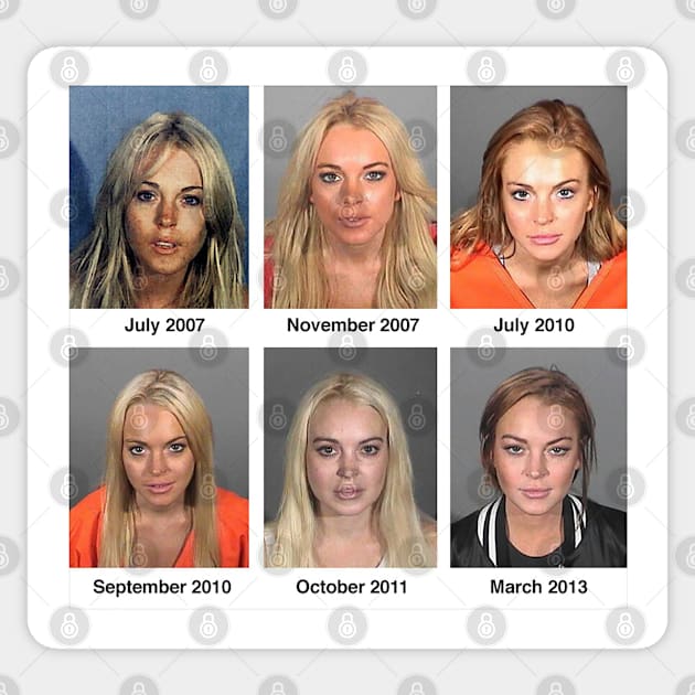 Lohan Mugshots Sticker by trentond